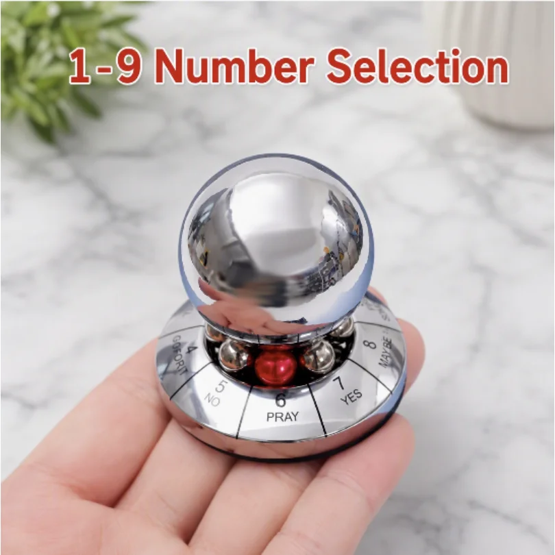 Zinc Alloy Rotating Decision Maker Ball Creative Metal Desktop Ornament Novelty Choice Game Stress Relief Craft Decor Gift