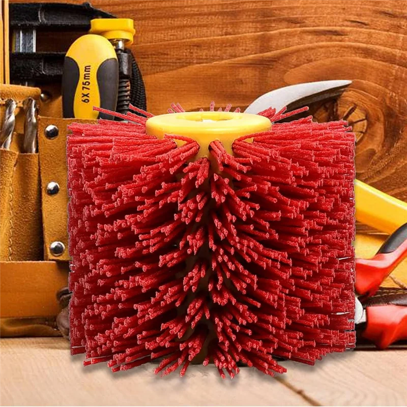 ABDJ-80 Grit Drawing Wheel Drum For Paint Rust For Removal, Surface Conditioning Tool Drum, 4.7