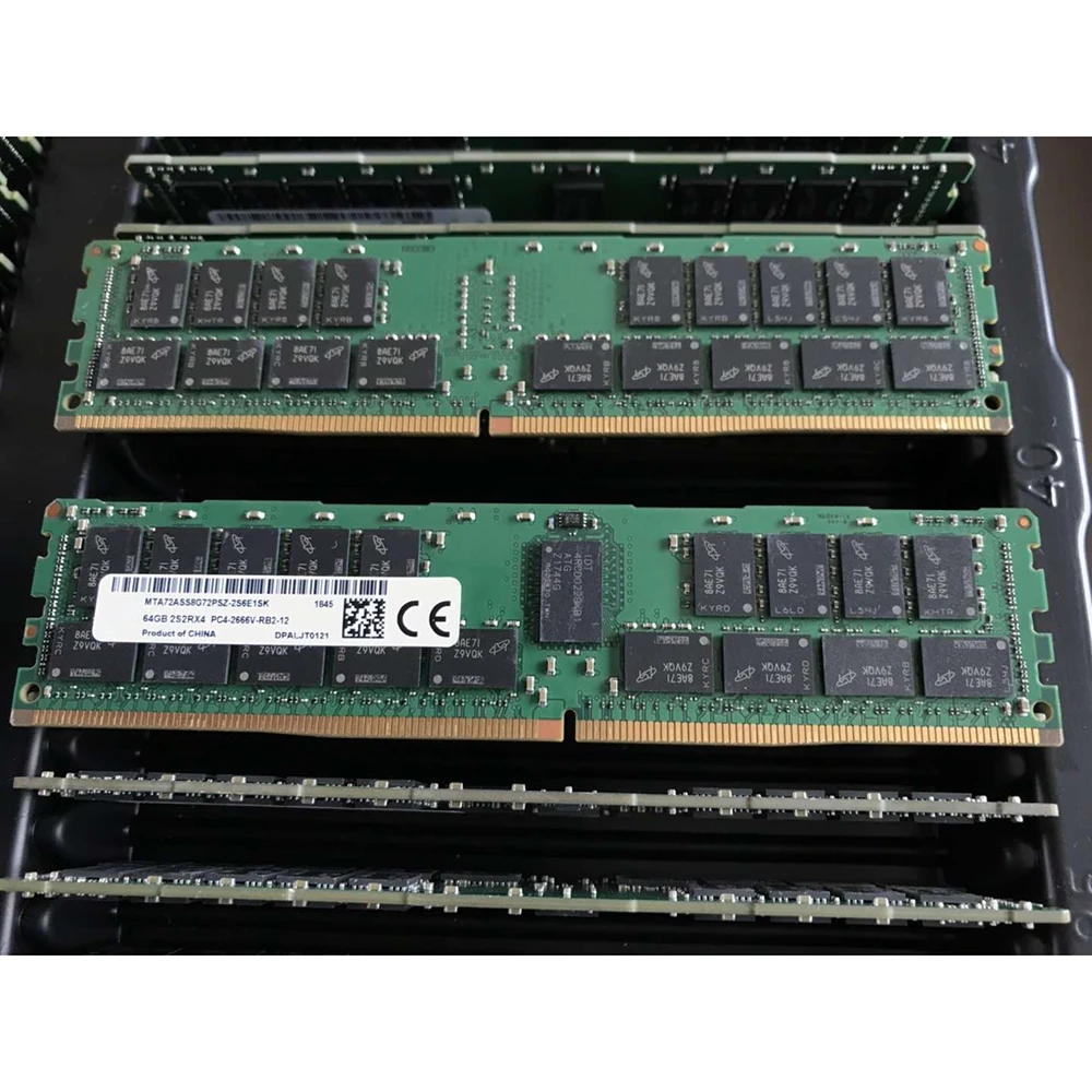 

1 шт. для MT 64G 64 ГБ DDR4 2666 2S2RX4 PC4-2666V RAM RDIMM REG Память