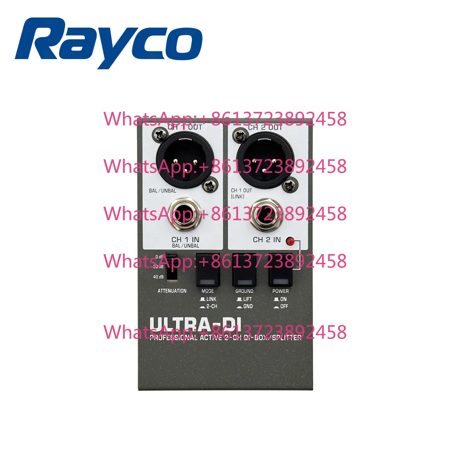 Professional DI20 Active Direct Box 2-Channel Stereo Balanced Drive for Bass Keyboard Stage Performance