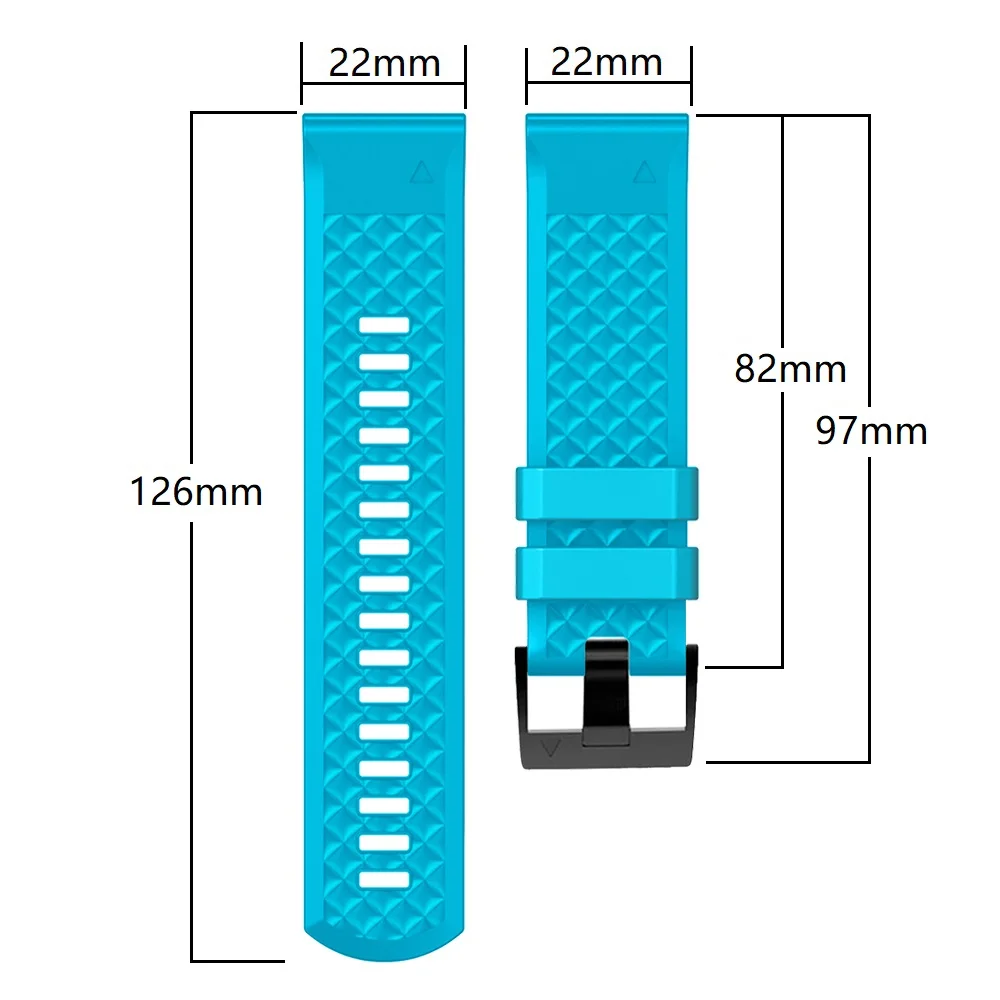 22 26MM QuickFit Watchband For Garmin Fenix 7X 7 6 6X Pro Silicone Smartwatch Strap Fenix 5 5X Plus 3 HR Epix 2 EasyFit Bracelet