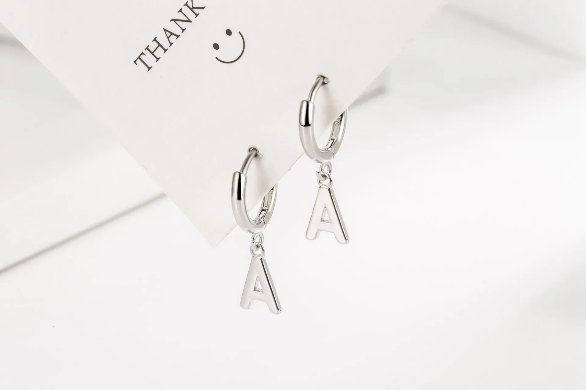 

Модные женские серьги из стерлингового серебра 925 пробы, гладкие, с 26 английскими буквами, для самостоятельного изготовления, длинные серьги-кисточки для женщин, украшения для ушей, Pendientes