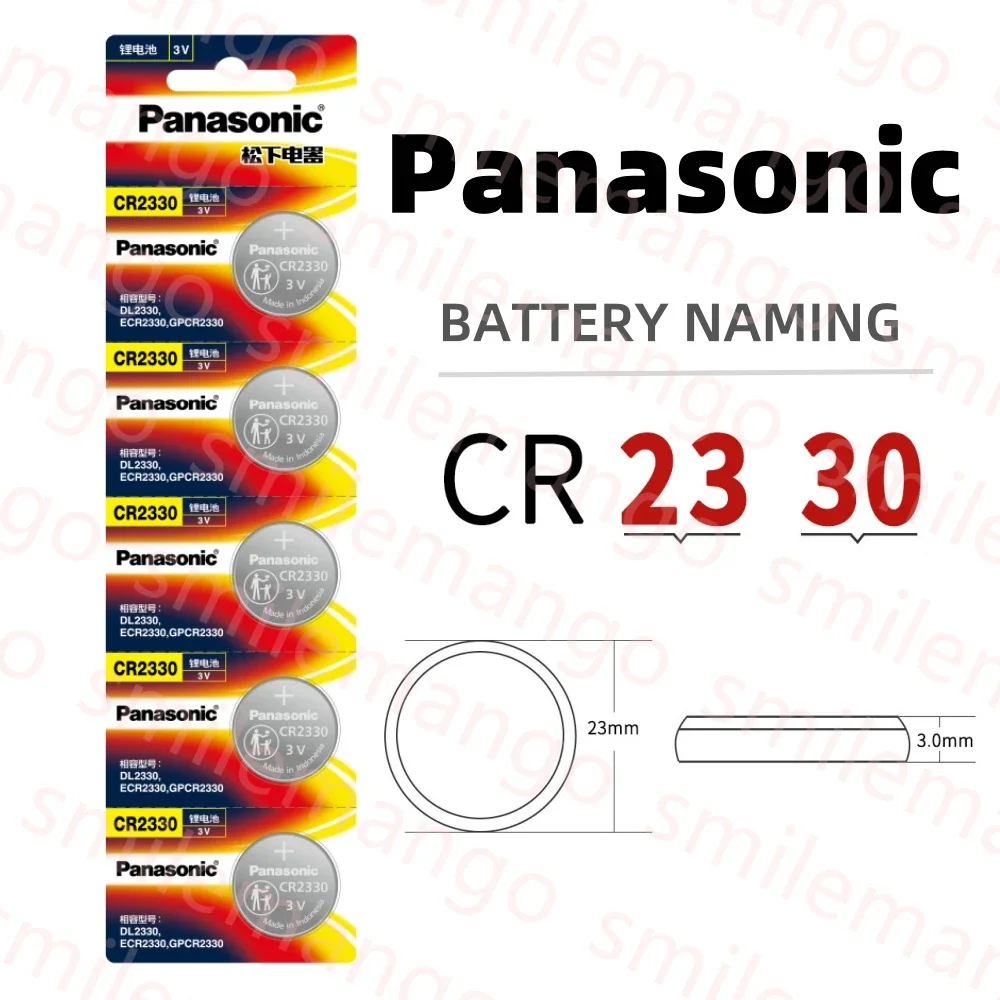 Panasonic 2-50PCS CR2330 battery cr2330 3V lithium batteryy BR2330 ECR2330 2330 Car Remote Control LED Toys Coin Batteries