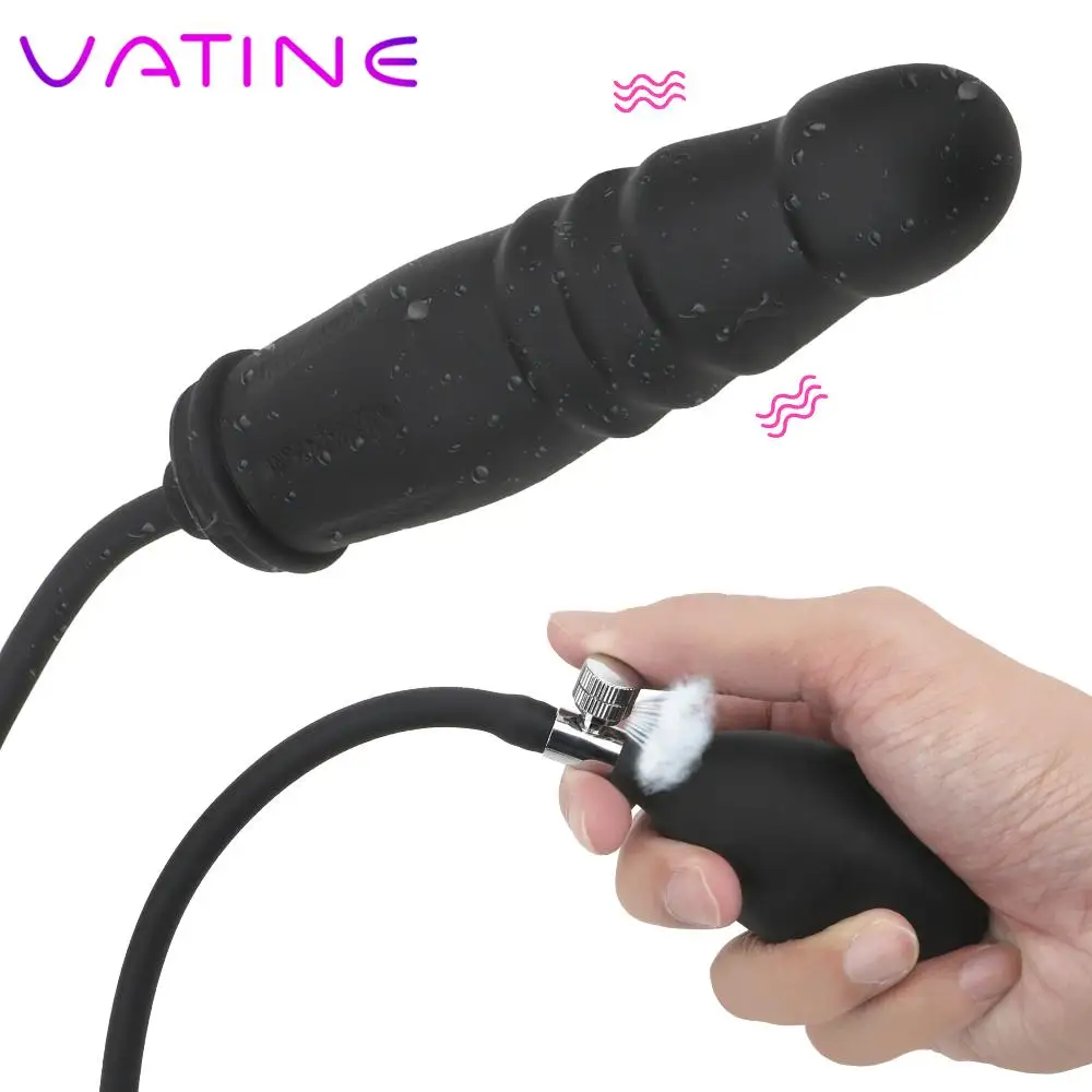 Anal Massage With Pump Expandable Butt Plug Inflatable Anal Dildo Plug Silicone Anal Dilator Sex Toys for Women Men