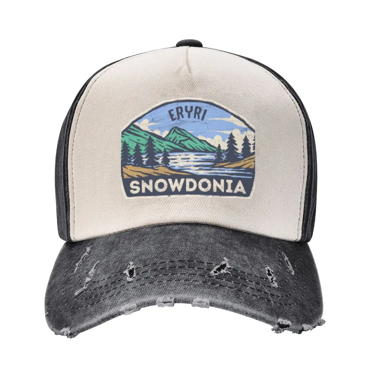 

Retro Vintage Snowdonia National Park Eryri Baseball Cap Funny hats Beach custom Hat Ball Cap Woman Men's