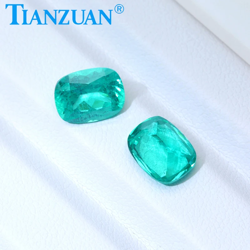Antique Cushion Shape Lab Grown Neon Paraiba Blue Yttrium Aluminium Garnet Synthetic YAG Loose YAG with AGL certificate