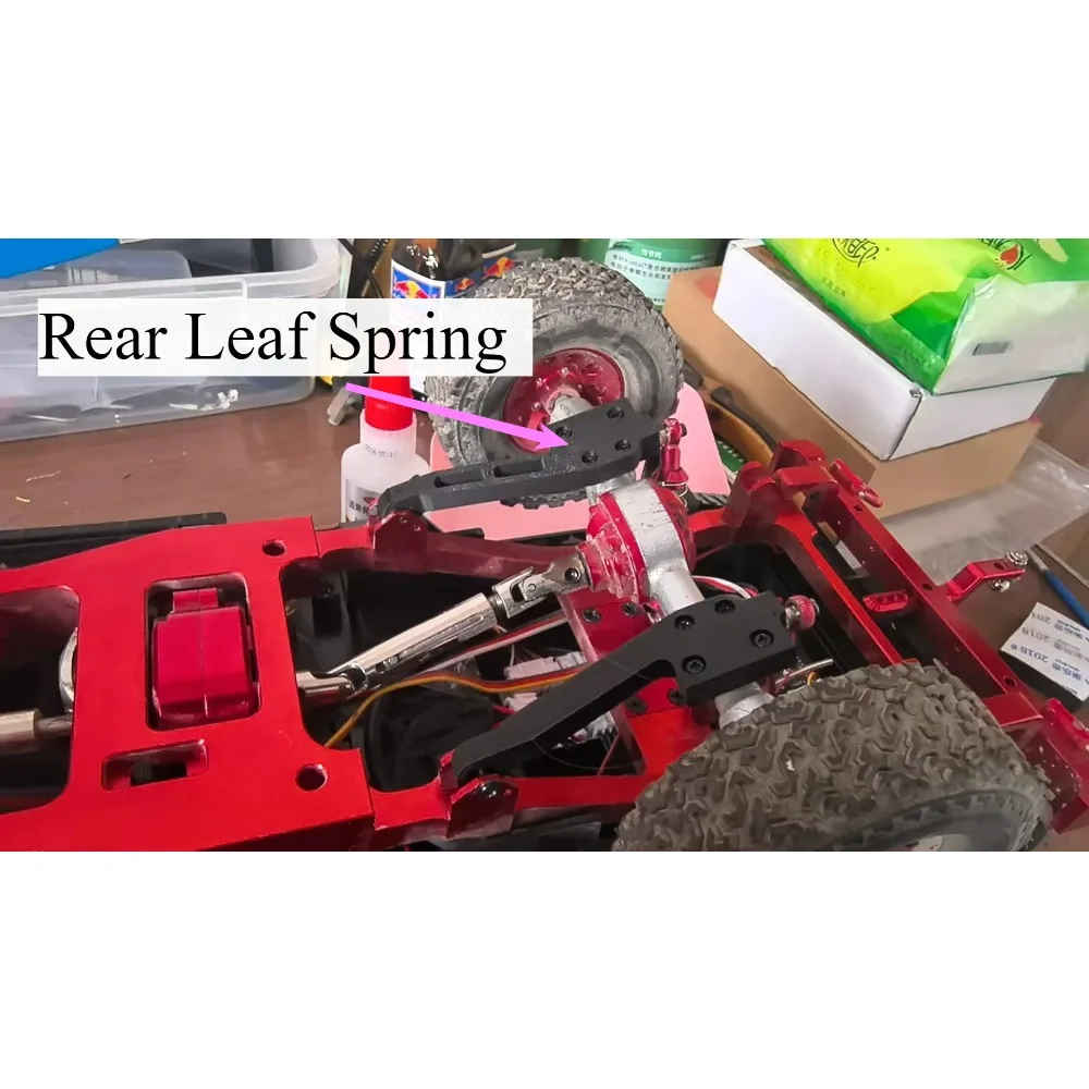 RC Crawler Rear Leaf Spring V2 Reinforced Replacement Part Customized For 1/12 MN82 MN82P MN82S Hole Position Matching Accessory