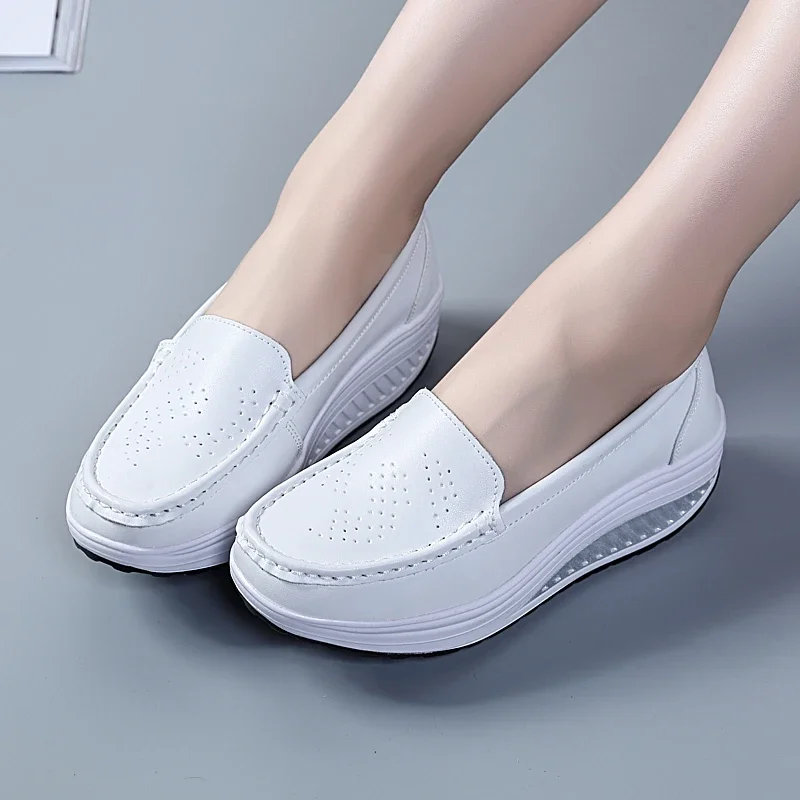 Hopital Medical Nurse Shoes White Women PU Muffin Shoe Accesorios De Medico Sabot Femme Medicale Zuecos Enfermera Zapatos