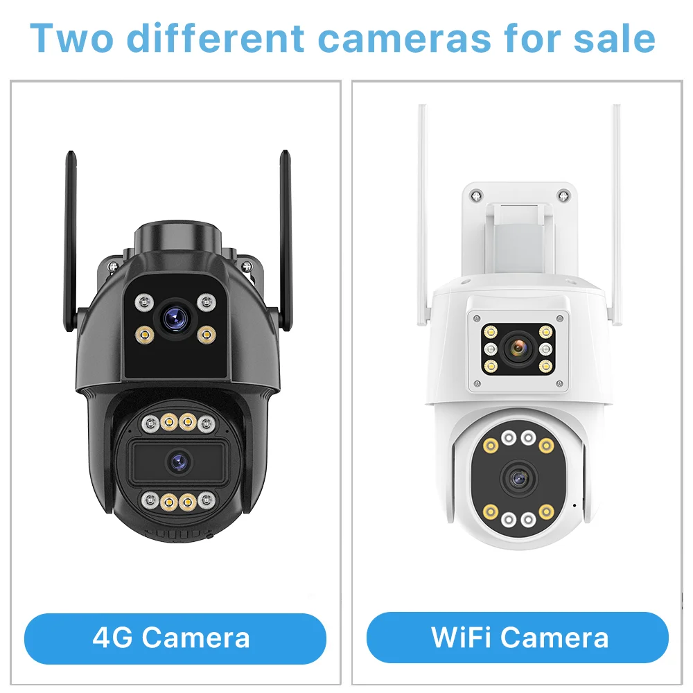 WONSDAR PTZ 2.4GHz WIFI Camera 4G Outdoor IP Camera AutoTracking Smart Night Vision HD Security Protection Surveillance CamHiPro