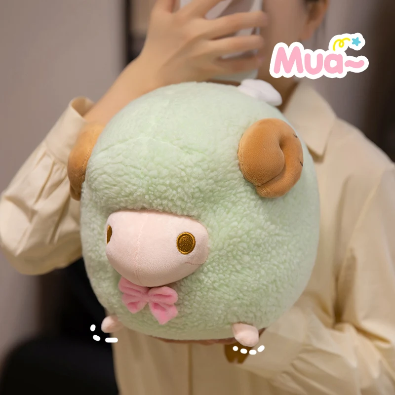 25cm kawaii dos desenhos animados anime bonito cordeiro animal brinquedos adorável algodão ovelha boneca de pelúcia das crianças bonecas artesanais presentes do feriado
