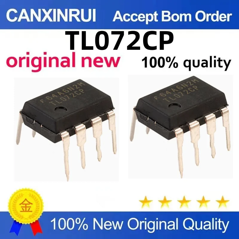 （100 pieces）TL072 TL072CP In-Line DIP8 Dual Op Amp IC