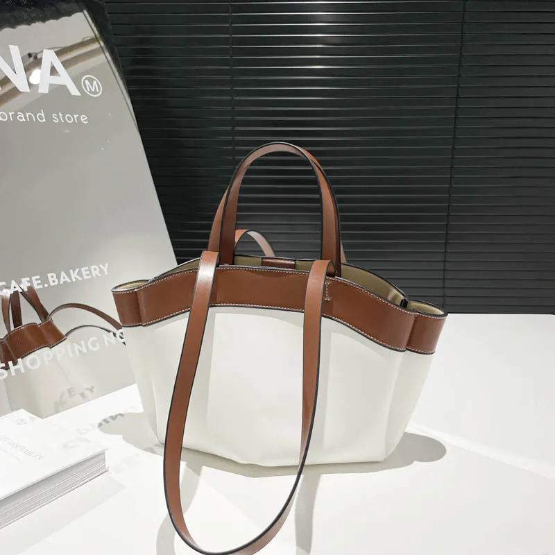 

2025 Summer Tote Bag - Patchwork Large Shoulder Bag for Women, Stylish Work Commuter Purse Casual Handheld Bag, Trendy Accessory