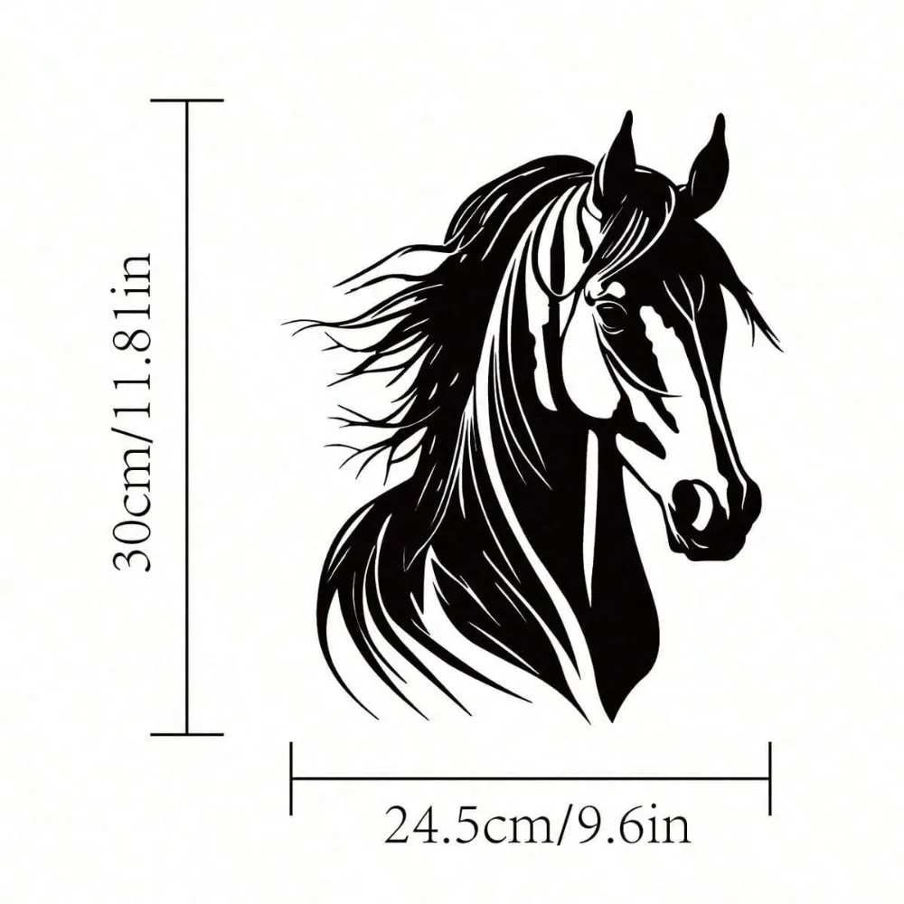 1pc Exquisite Metal Horse Head Art - Sculptural Wall Decor, Indoor Outdoor Home Gift & Accent