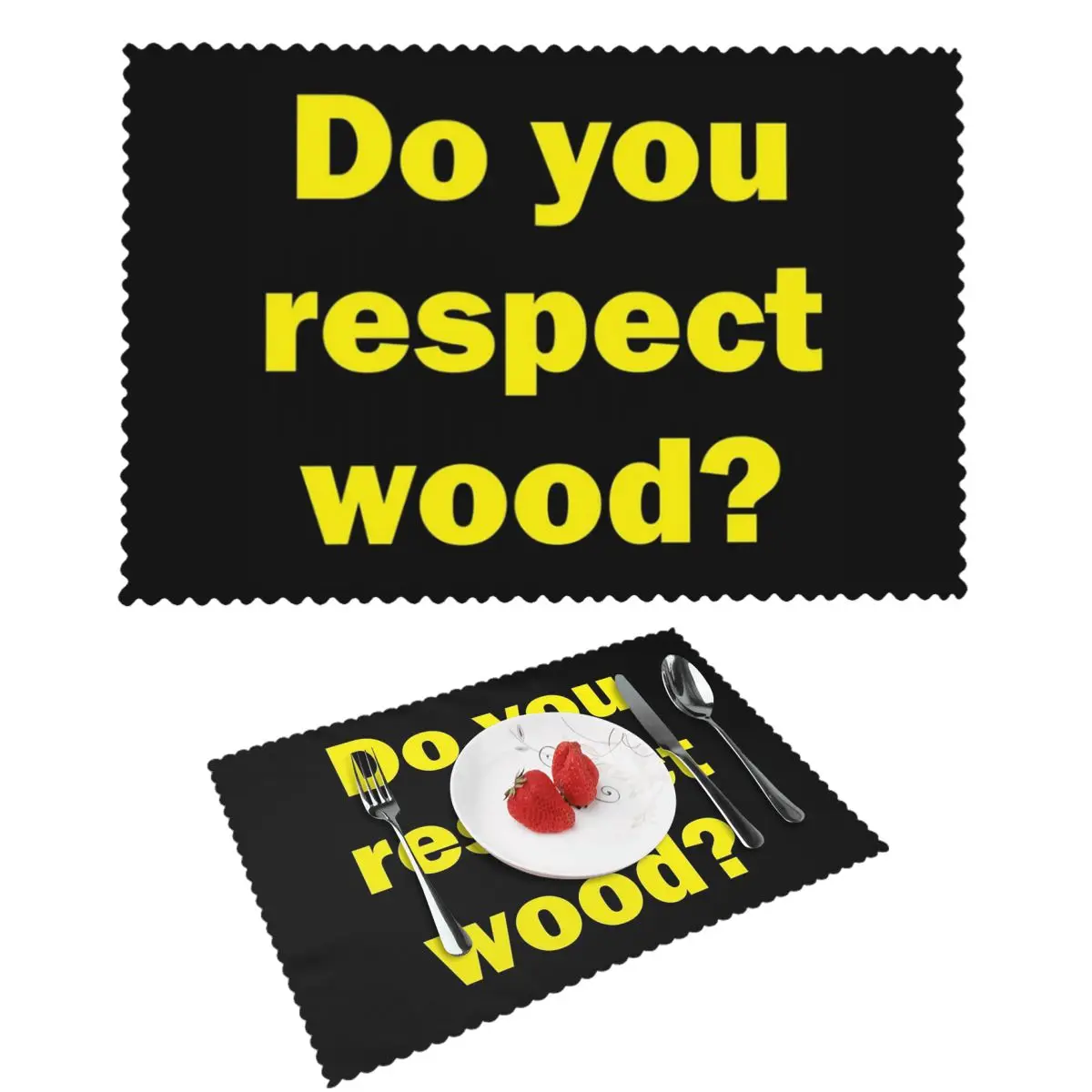 

Деревянный коврик для столовых приборов Do You Respect, нескользящий коврик для обеденного стола, подставка для чаши, домашний декор, супервпитывающие коврики