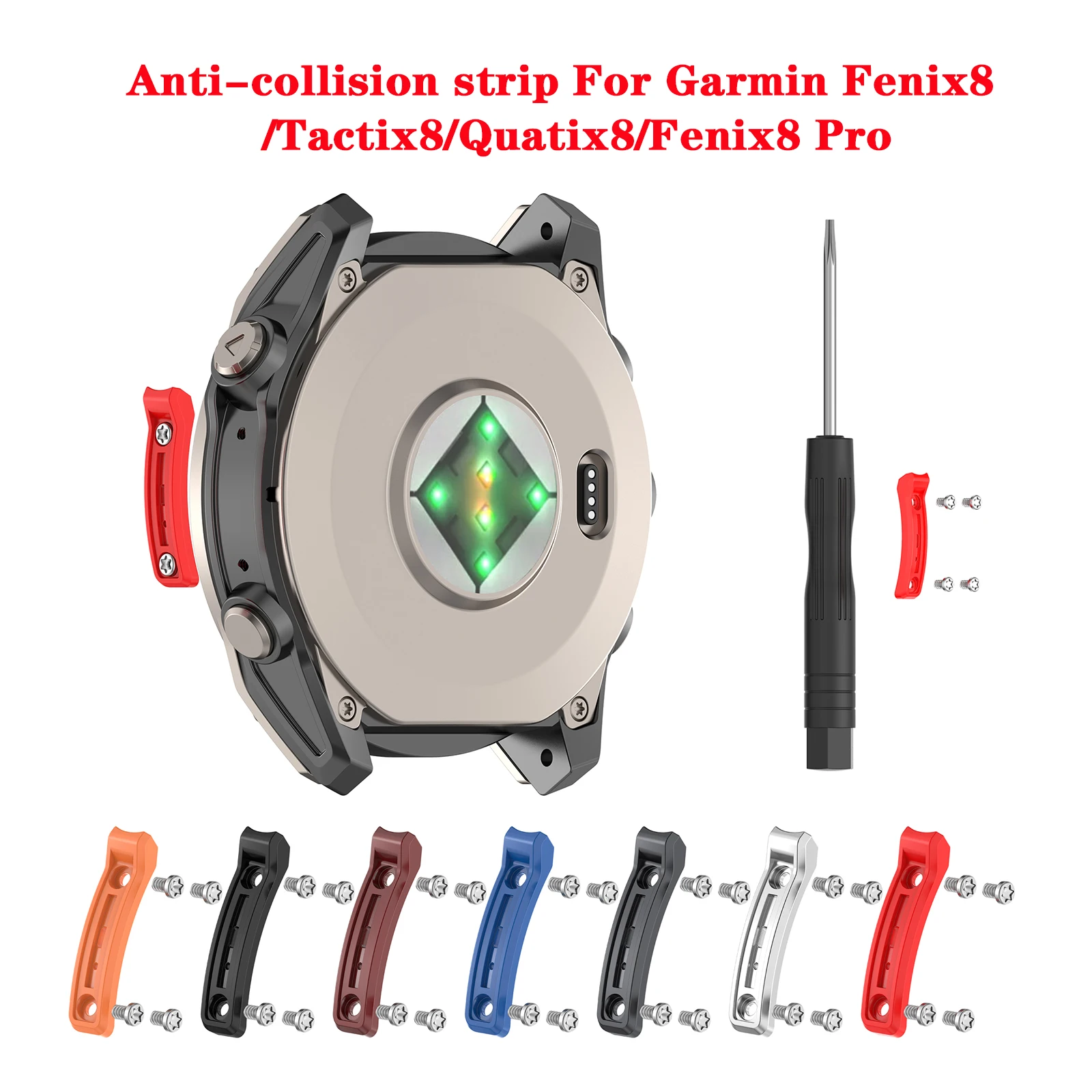 

Metal Anti-collision strip For Garmin Fenix 8 Tactix 8 Quatix 8 Fenix 8Pro 47mm 51mm Smart watch Bumper Accessoeies Cover чехол