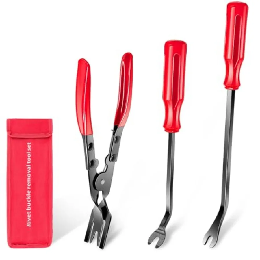

3 Pcs Clip Remover Tool, Clip Pliers Set Fastener Removal Tool, Auto Trim Removal Tool Kit Pry Tool Set Car Door Panel Dashboar
