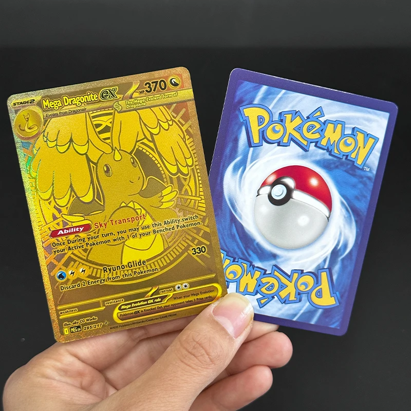 Diy PKM TCG Card M2A Mega Charizard X Ex - 130/094 Mega Charlizard Y Ex Me02: Phantasmal Flames Pfl Collectible Card