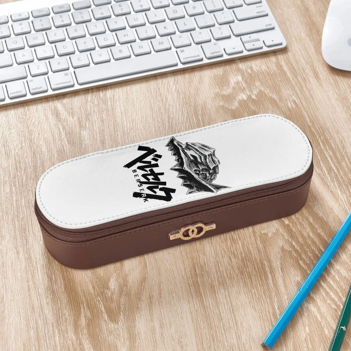 Berserk Sacrifice Mark Demon Sword And Magic Leather Pencil Case Pencil Pouch Storage Stationery Supplies Pen Box
