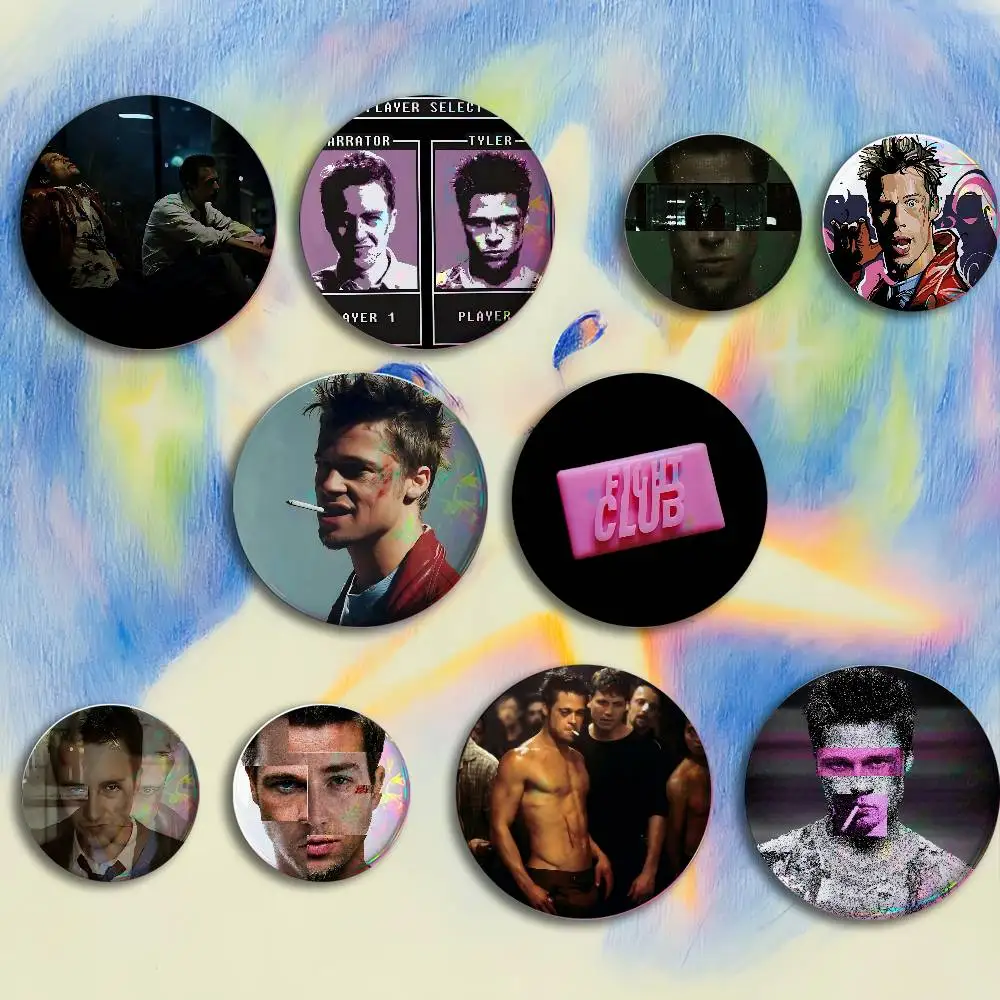 Значки F-Fight Club 25, 32, 44, 58, 75 мм, круглые, с возможностью персонализации, оптом, фан-товары, самодельные фанатские сувениры.