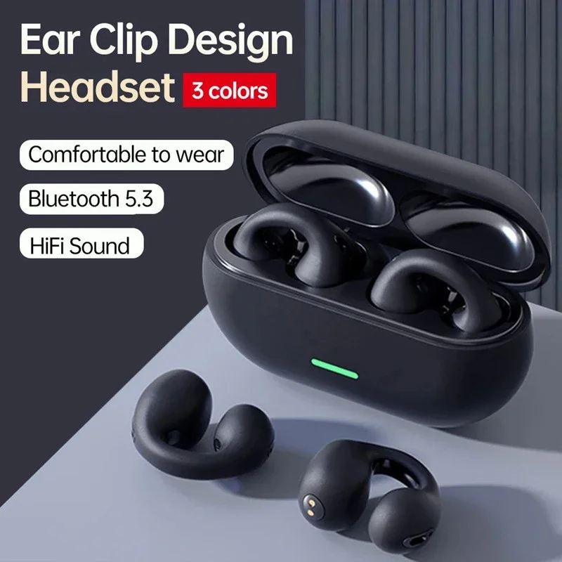 T7500 Bluetooth-Kopfhörer Wireless Hifi Bone Kopfhörer Clip Ohr Musik Geräusch unterdrückung Headset HD Call Sport Gaming Kopfhörer