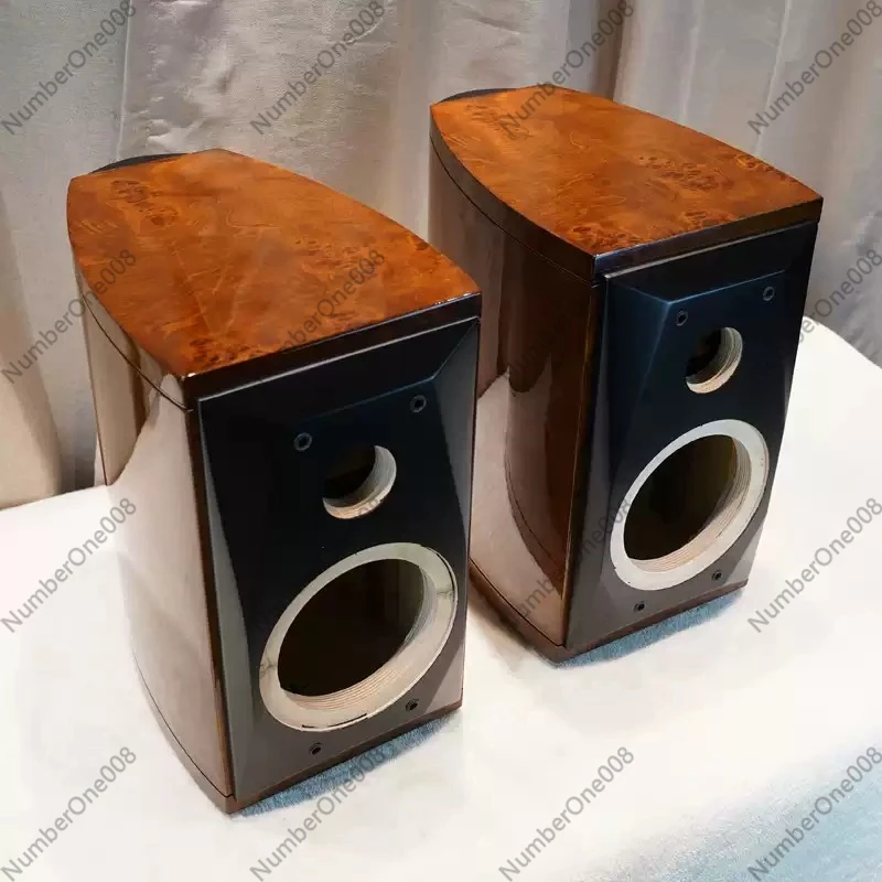 6.5-inch 8-inch Waist Drum Speaker, Solid Wood Drum Waist Curvature Audio Empty Box, Beveled Piano Paint Highlight