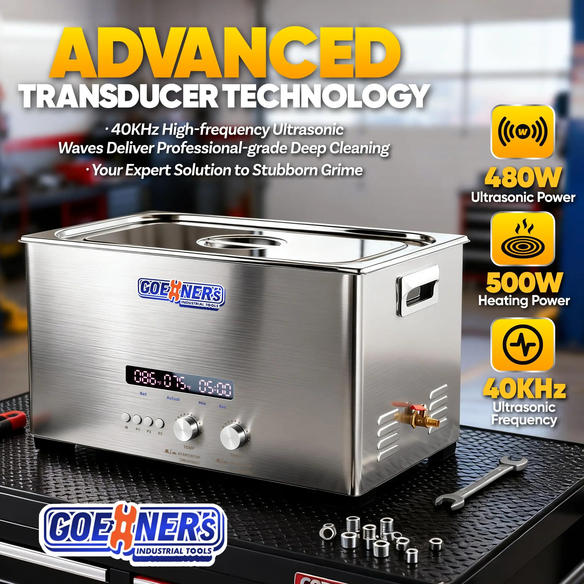 Industrial Electric 6L Stainless Steel 150W Ultrasonic Cleaner 40kHz For Jewelry Dental Retainer Vinyl Cleaning Portable