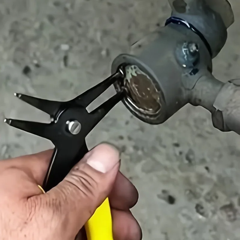 Internal And External Spring-loaded Pliers Dual-purpose Snap Rings 2-In-1 Mounting And Dismounting Tools Hardware
