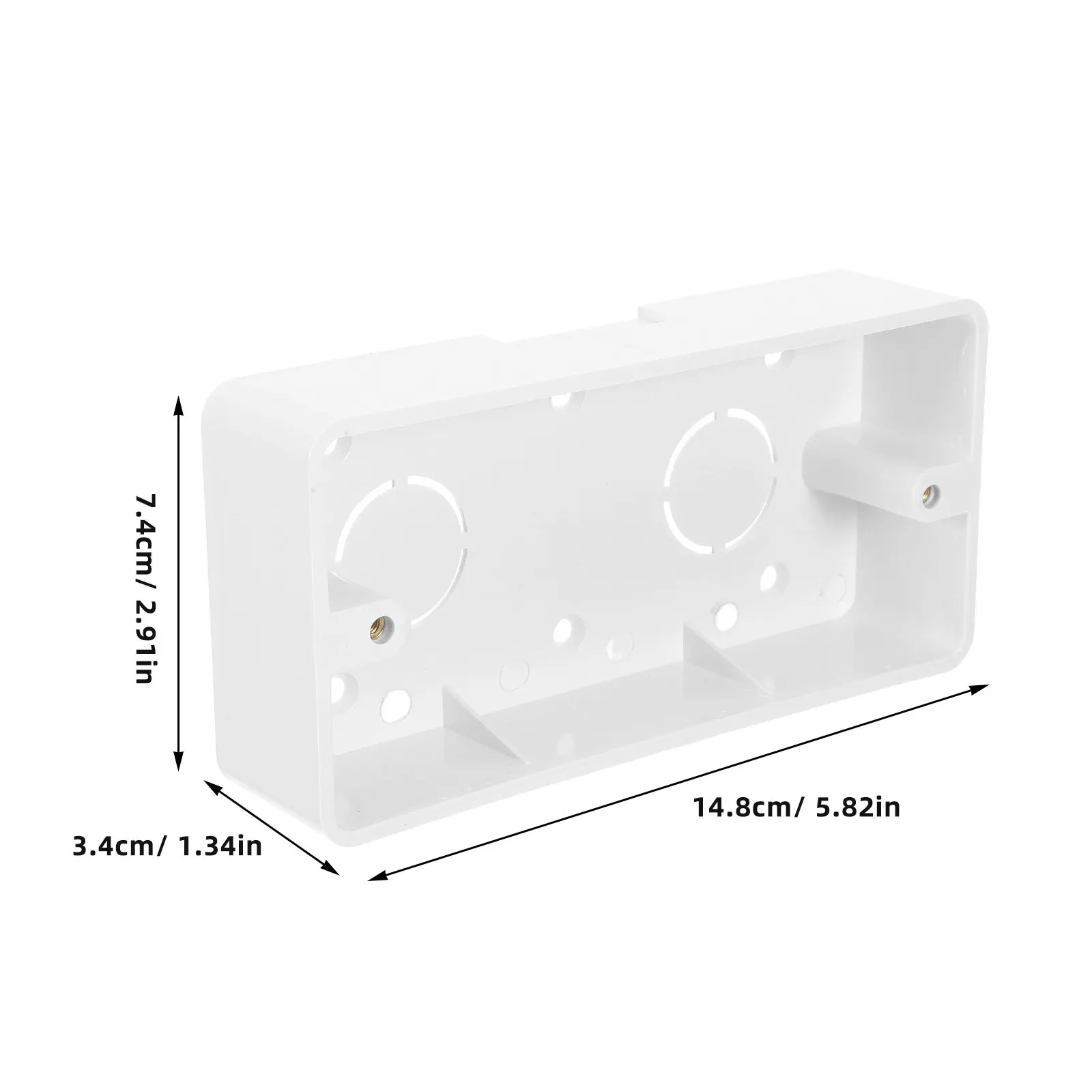 4Pcs Surface Mount Wiring Box Plastic Electrical Junction Box for Switches Outlets Easy DIY Installation Aesthetic Modern Design