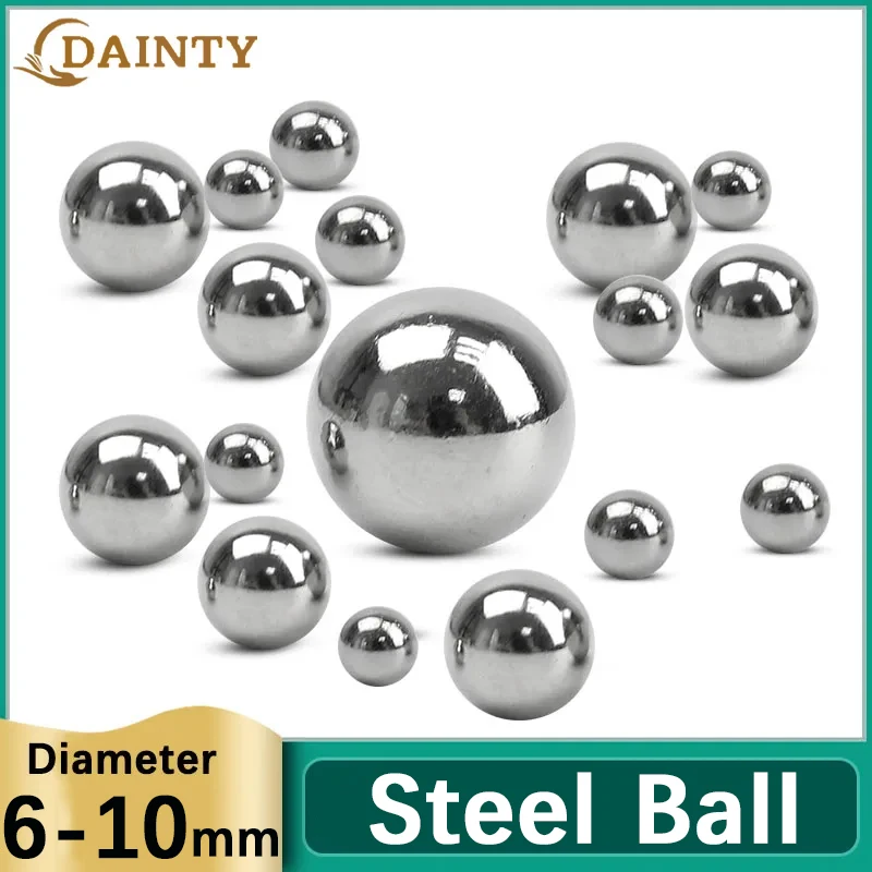 Steel Solid Ball Diameter 6-10mm Precision Bearing Steel Small Pellet Slingshot Marbles Round Smooth Slides Ball