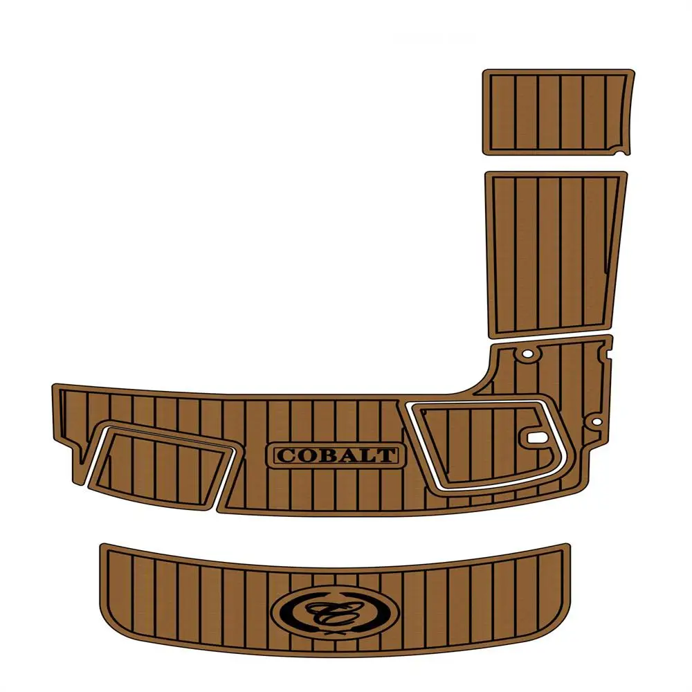 

STLF 2005 Cobalt 246 Swim Platform Step Pad Boat EVA Foam Faux Teak Deck Floor Mat Seadek MarineMat Gatorstep Style Self Adhesiv