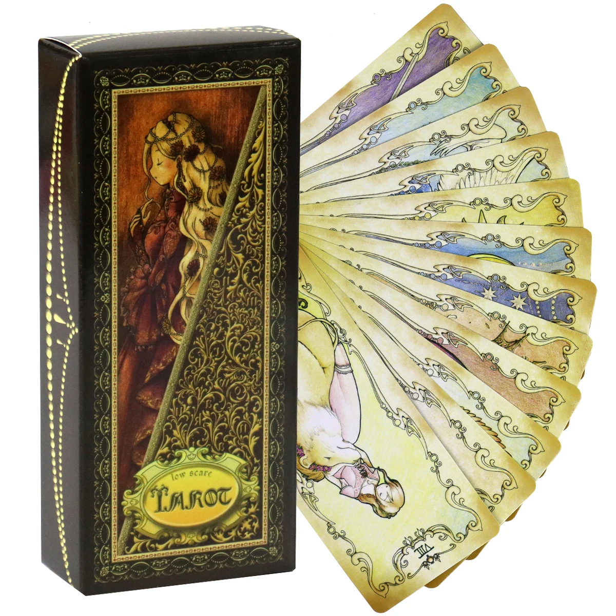 Low Scare Tarot Deck Cards Games Divination Party Desktop Toy Entertainment Leisure 18+