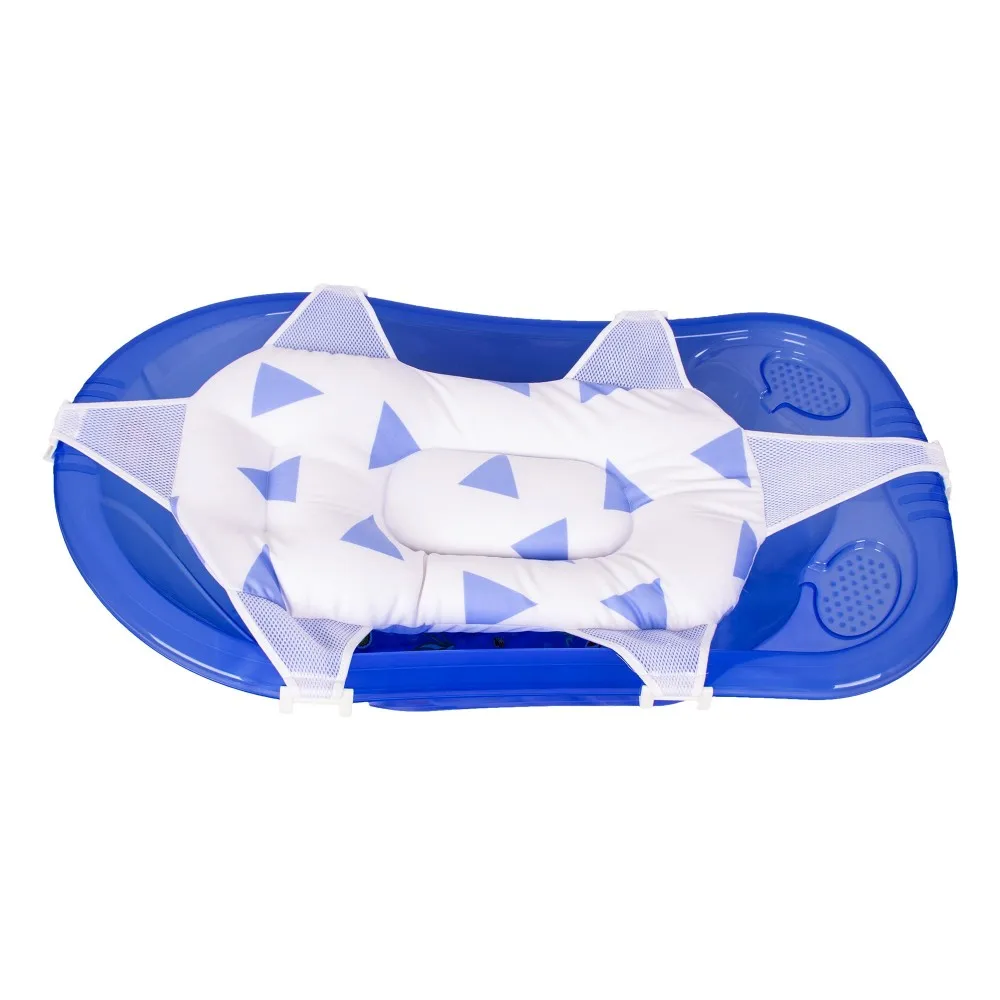 Blue Triangle Pattern Baby Bath Hammock