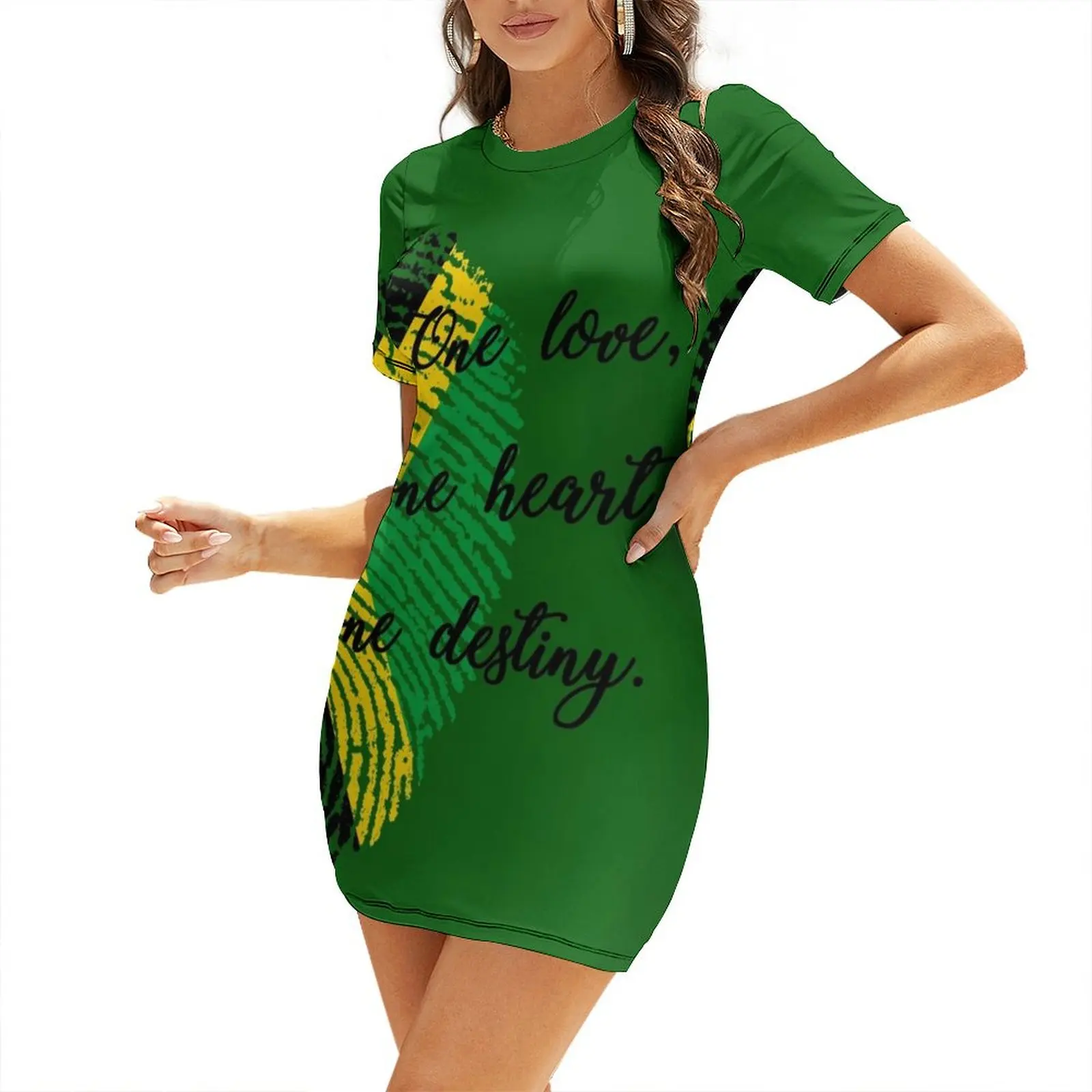 One love Short Sleeved Dress elegant party dress for women 2024 women clothes woman dress