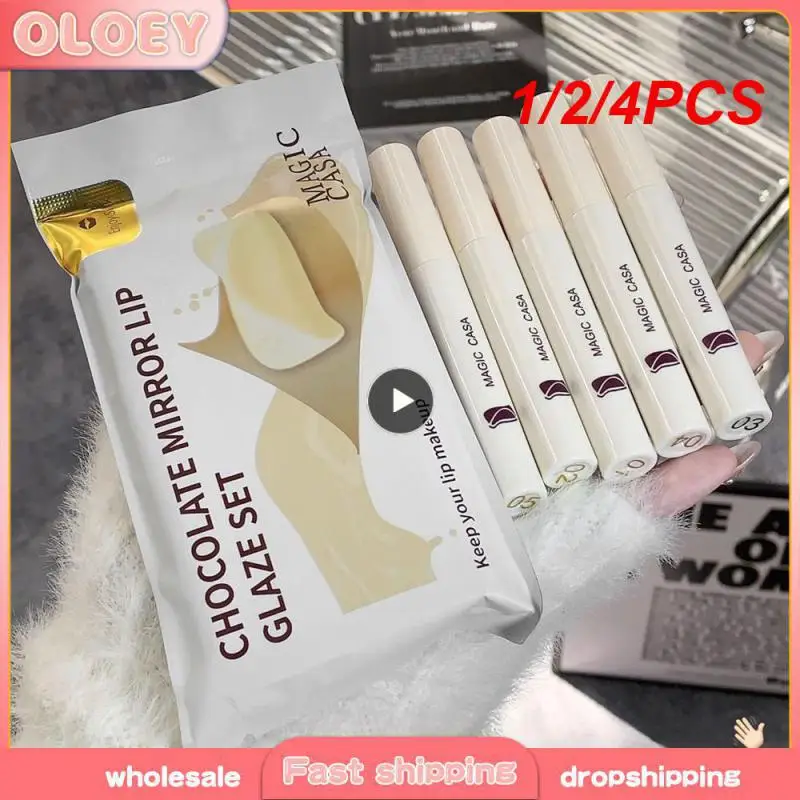 1/2/4PCS Moisturize Lips Long Lasting Lip Gloss Refreshing Not Sticky Mirror Lip Gloss Waterproof And Sweatproof Lasting