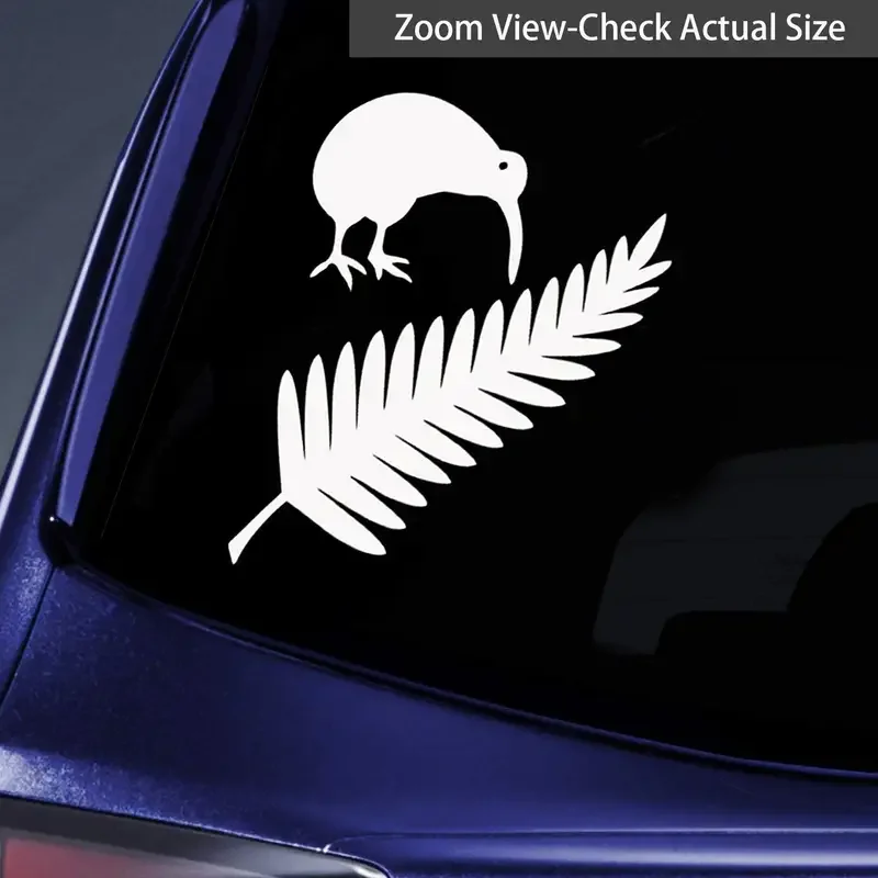 Cute Bird And New Zealand Fern Car Sticker For Laptop Water Bottle Car Truck Motorcycle Vehicle Paint Window Wall Cup Toolbox Gu