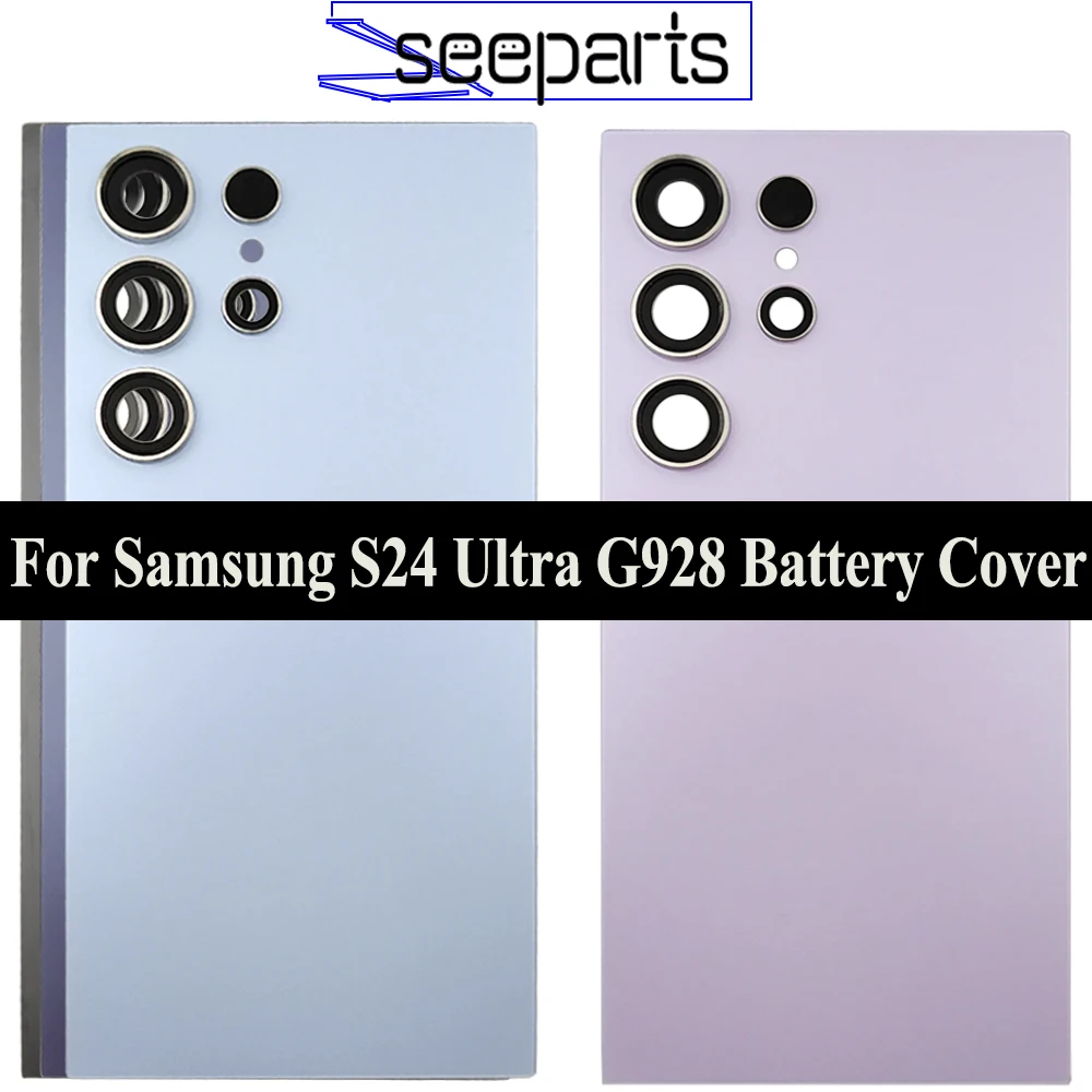 For Samsung Galsxy S24 Ultra Back Glass Battery Cover Rear Glass Door Housing Panel For Samsung S928B S928U Battery Cover