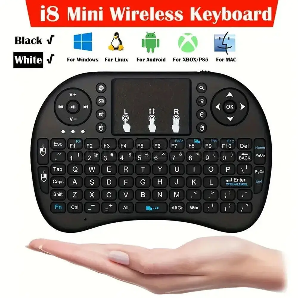 Mini Portable Wireless Keyboard Touchpad USB For Android Smart TV Box PC Laptop