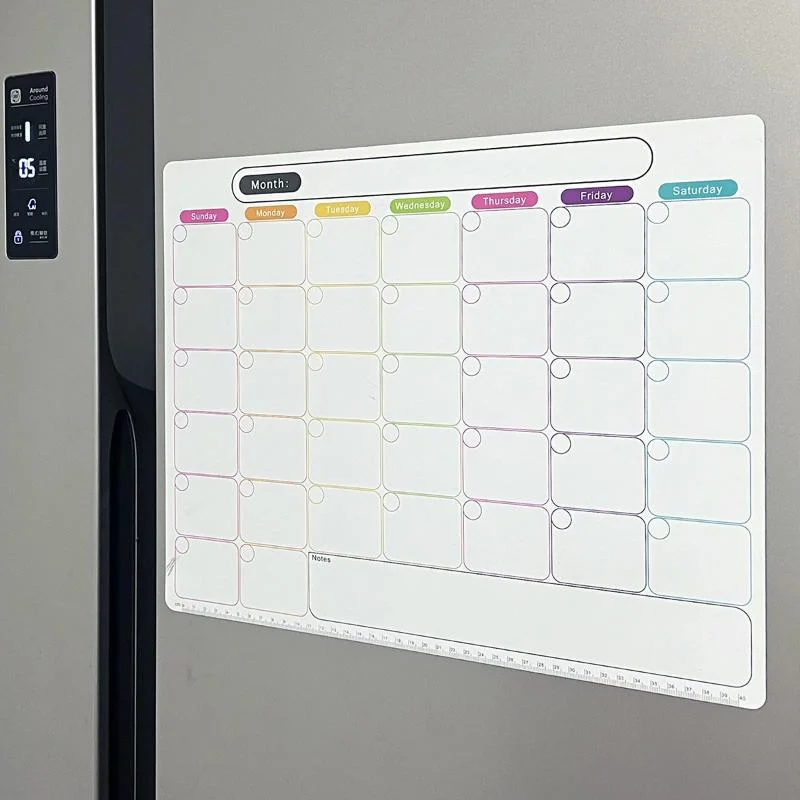 1Pcs Magnetic Refrigerator Dry Erase Calendar Monthly Planner Whiteboard Record Message Board Memo Pad Kitchen Fridge Decor