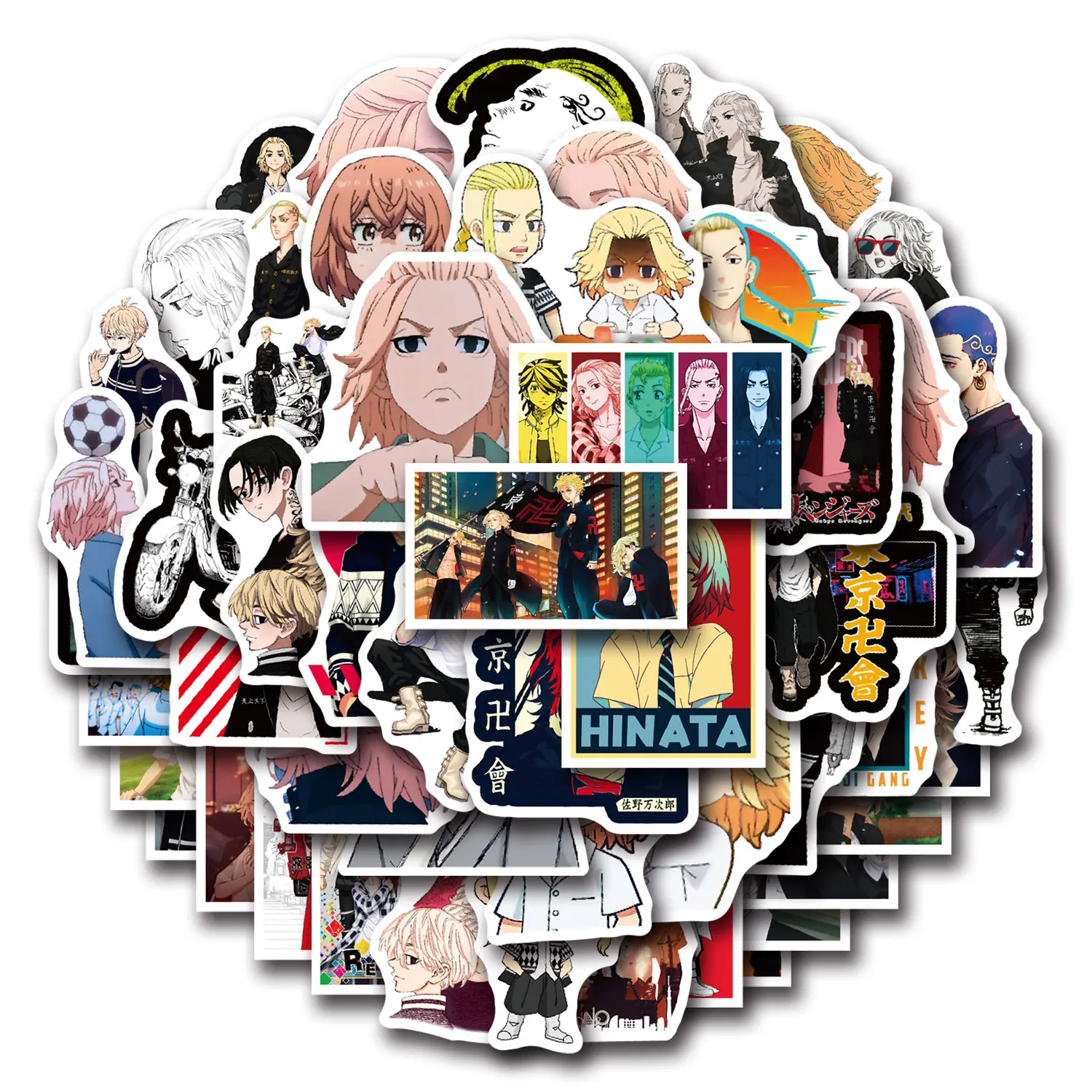 50 Stück Cartoon Anime Tokyo Avengers Graffiti Wasserfeste Aufkleber