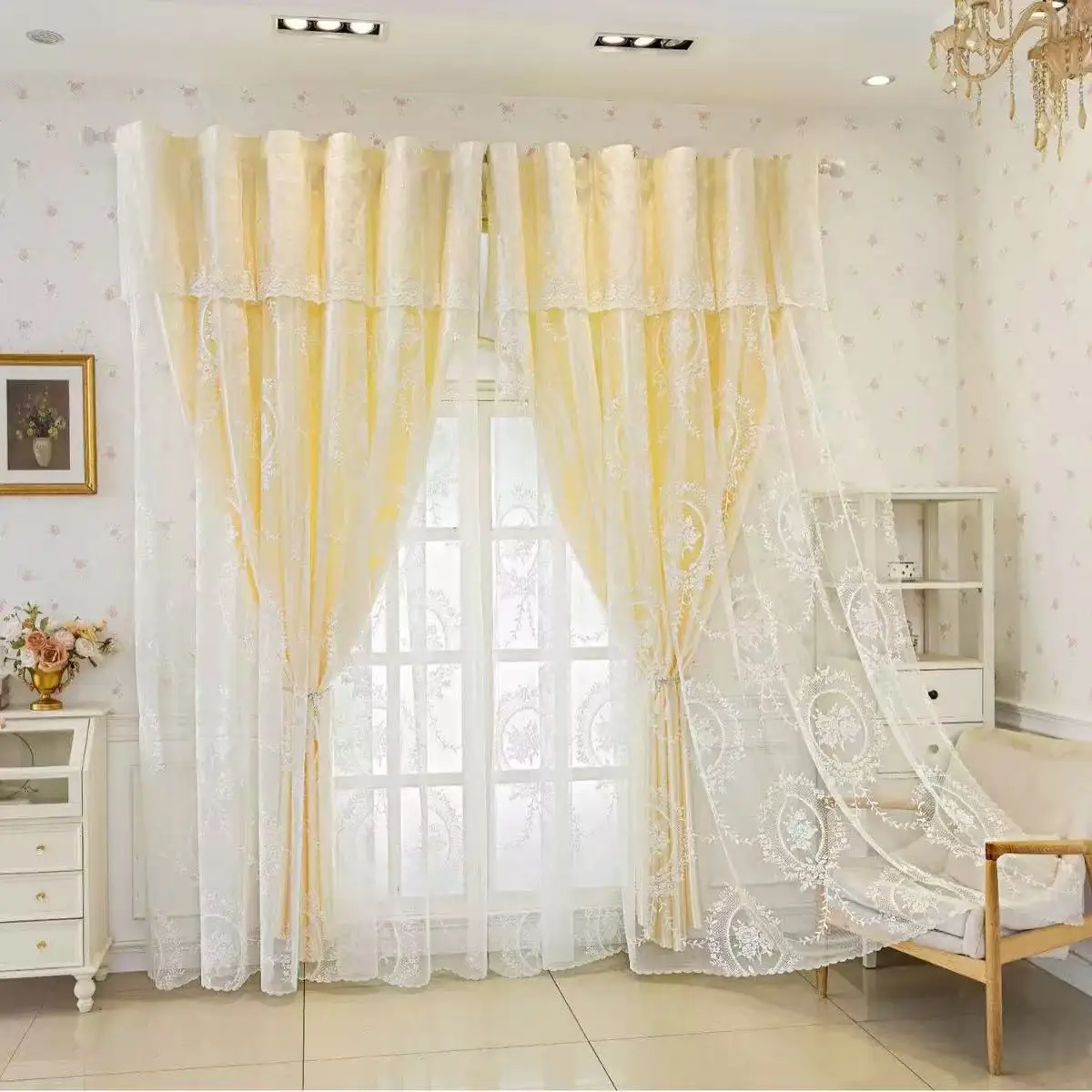 1 Count Modern Simple Window Curtain, Light Blocking Curtains for Bedroom, Window Drapes for Living Room Bedroom Home Decor