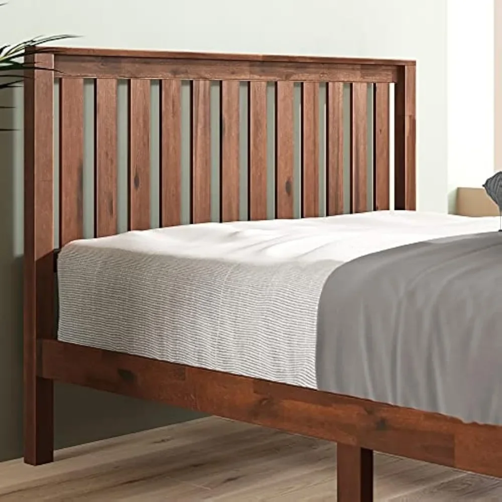 Wood Platform Bed Frame with Headboard / Wood Slat Support / No Box Spring Needed / Easy Assembly,Beds