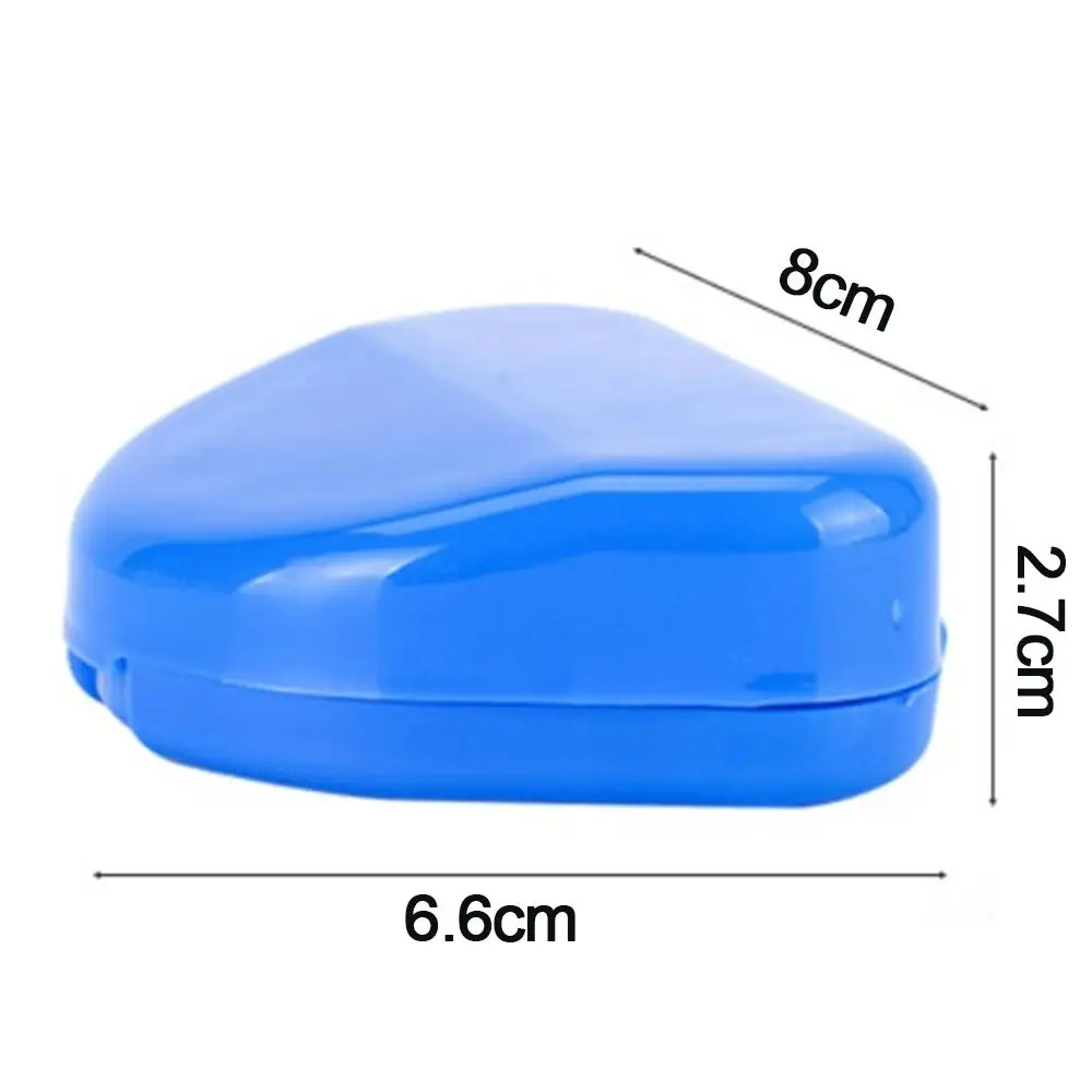Portable Denture Tray Box Dental Orthodontic Braces Retainer Case Dental Denture Box False Teeth Protective Case
