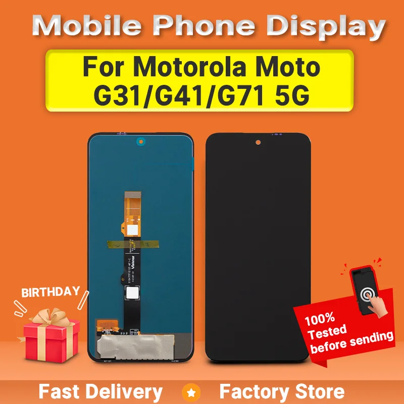 High Quality LCD For Motorola Moto G31 XT2173-3 Display Touch Screen Digitizer Assembly For Moto G41 XT2167-2 LCD G71 5G Screen