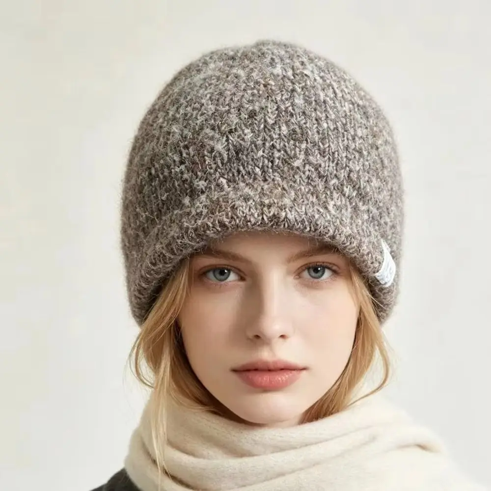 2026 Women's Winter Hat Wool Knitted Satin Line 2 Layer Soft Warm Sleep Cover Beanies Elastic Fashion Slouchy SKi Cap Men