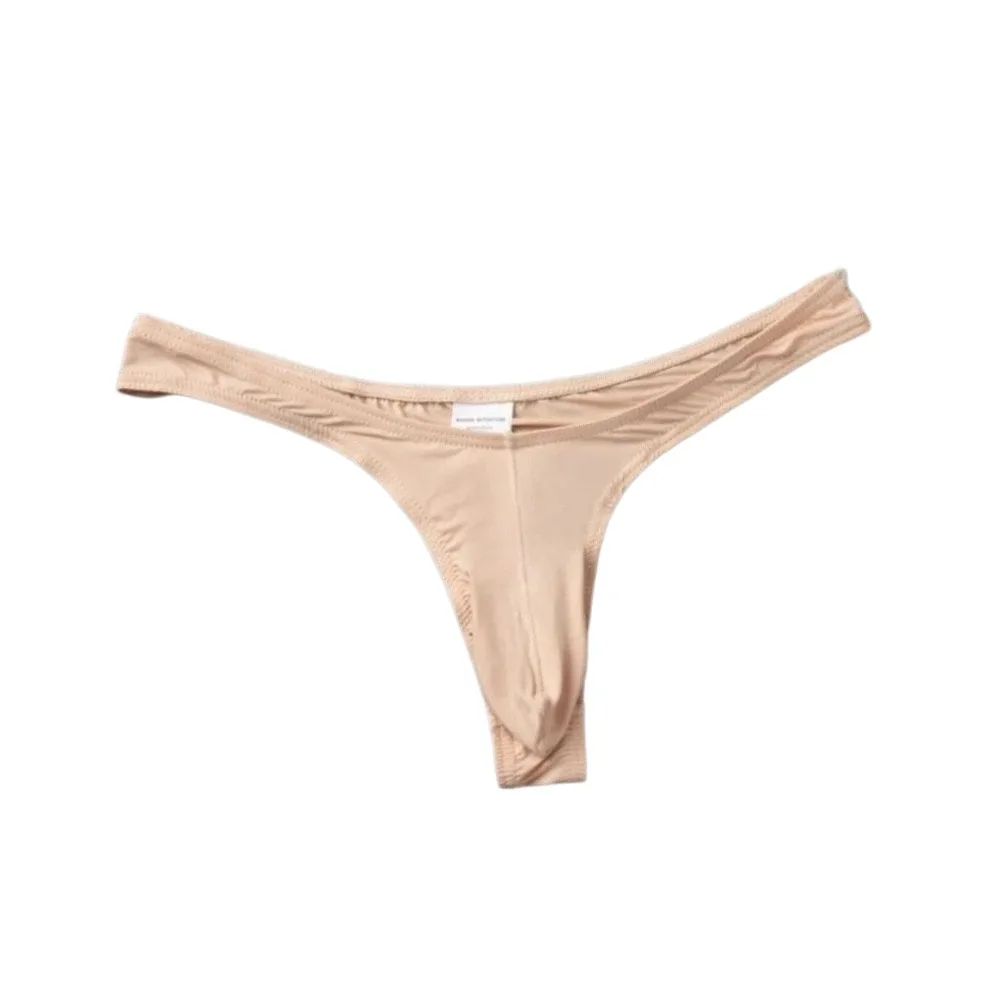 Breathable Low Waist Men Thongs Thin Strap Underpants Men's Panties T-back Solid Color Male Briefs Male