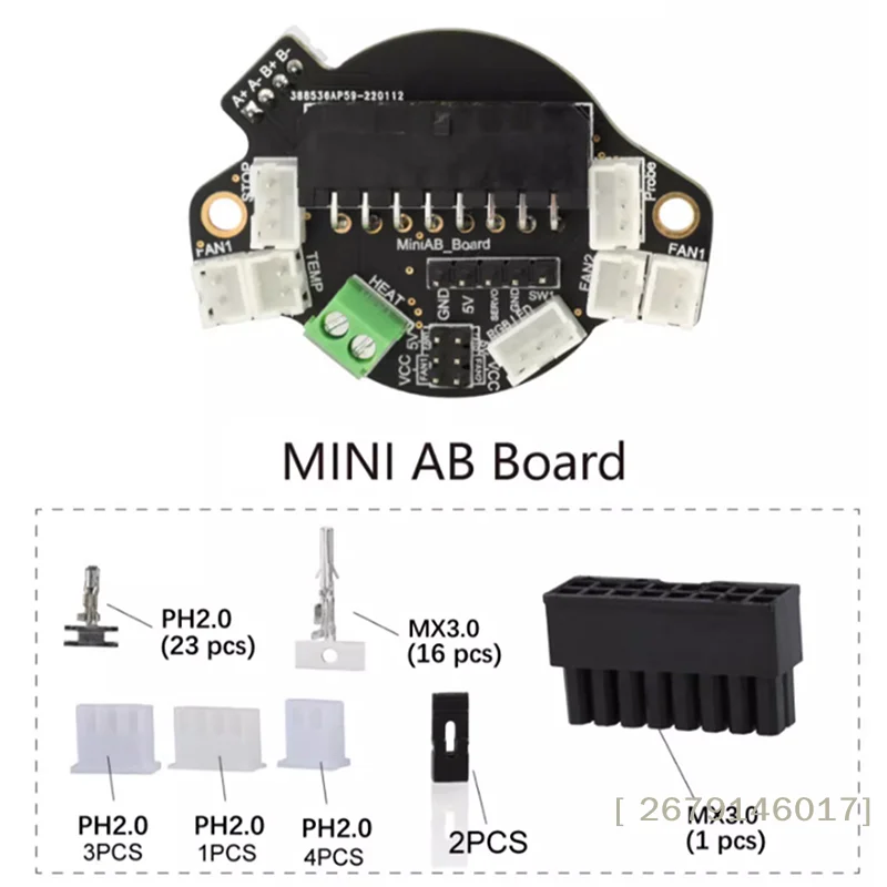 

【YY26】Плата MiniAB для быстрой замены хотэнда 3D-принтера, совместимая с экструдерами Sherpa/Libra MineSunrise и моторами 36 мм/42 мм
