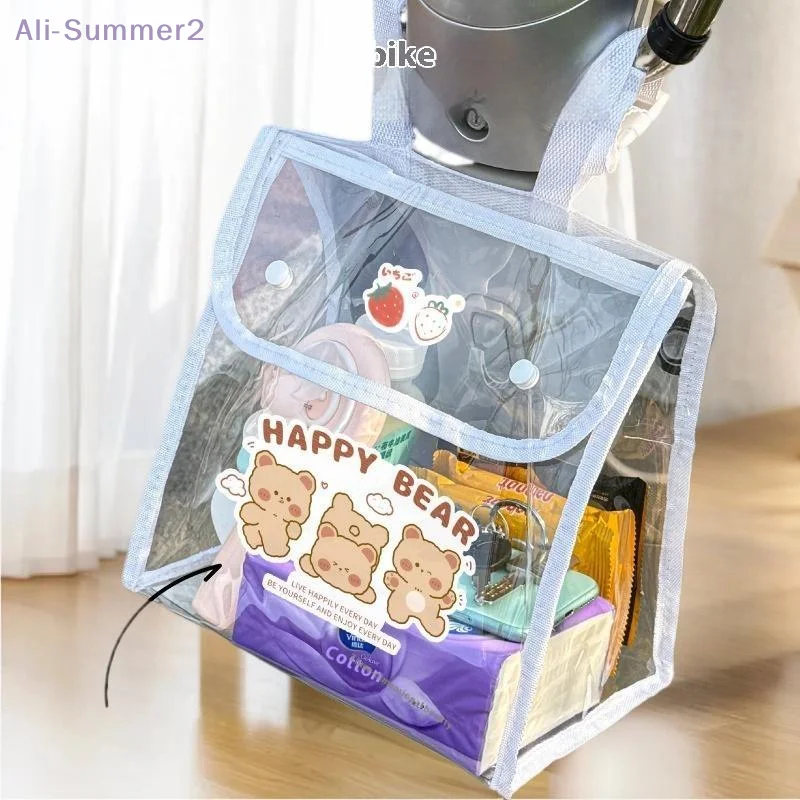 مركبة كهربية أمامية مقاومة للماء حقيبة للحمل بولي كلوريد الفينيل شفافة دراجة نارية تخزين جيب ركوب حقيبة التخزين #3