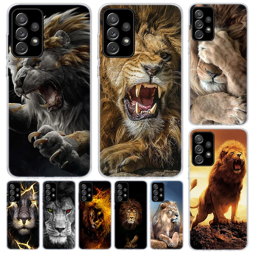 

Lion Alpha Male Cub Phone Case For Samsung Galaxy A15 A14 A54 A13 A53 A12 A52S A55 A22 A23 A24 A32 A33 A34 A25 A35 A03S A04S A02