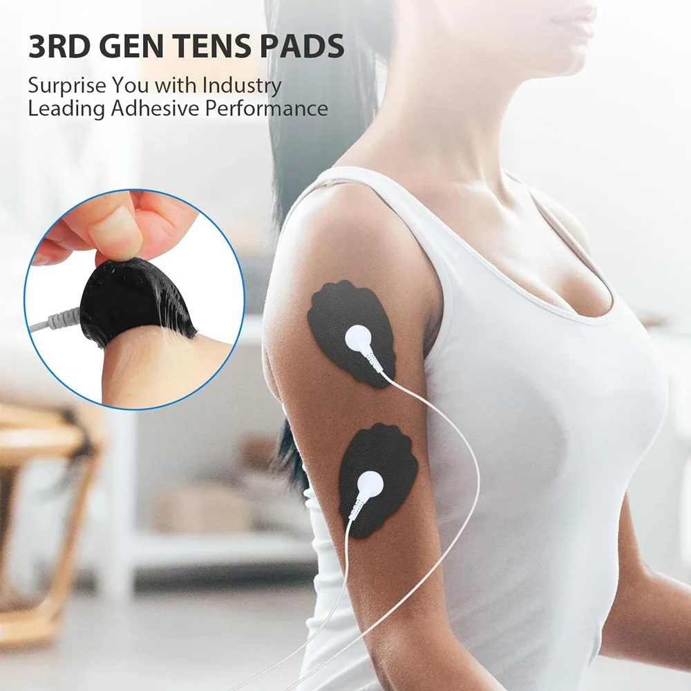Physiotherapy Tens Machine Electrode Patches Massage Body EMS Acupuncture Muscle Stimulator Pad Conductive Gel Therapeutic Pulse view 3