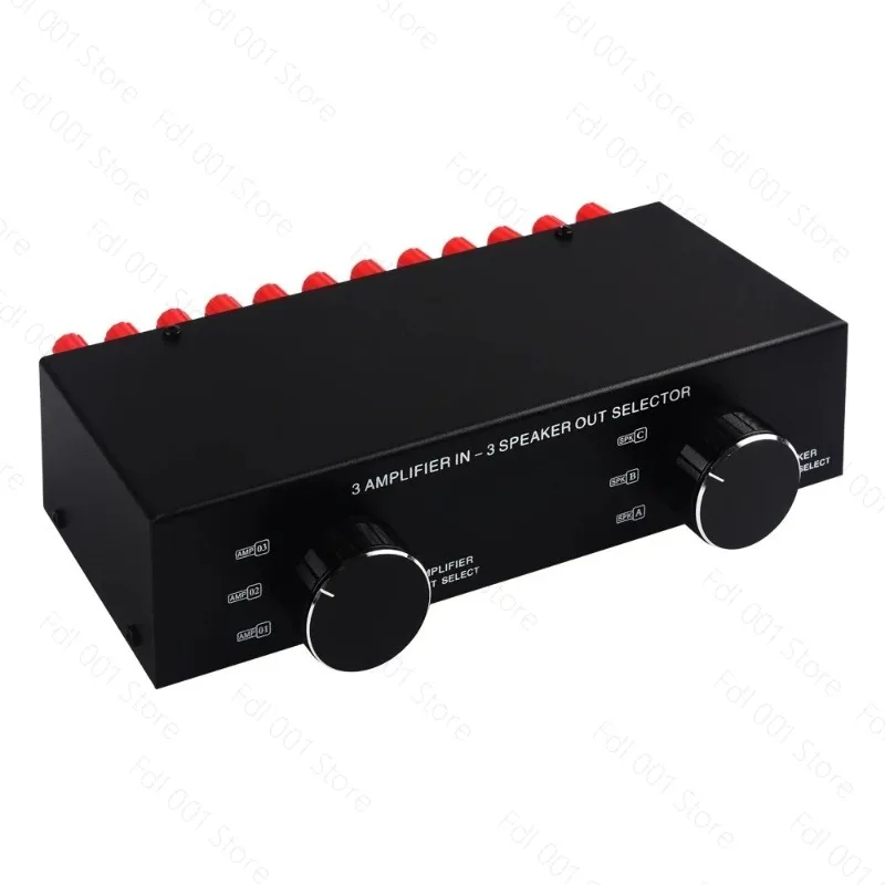 3 Input 3 Output Passive Audio Switcher Lossless Sound Signal Distributor Speaker Select Comparator Power Amplifier Accessory